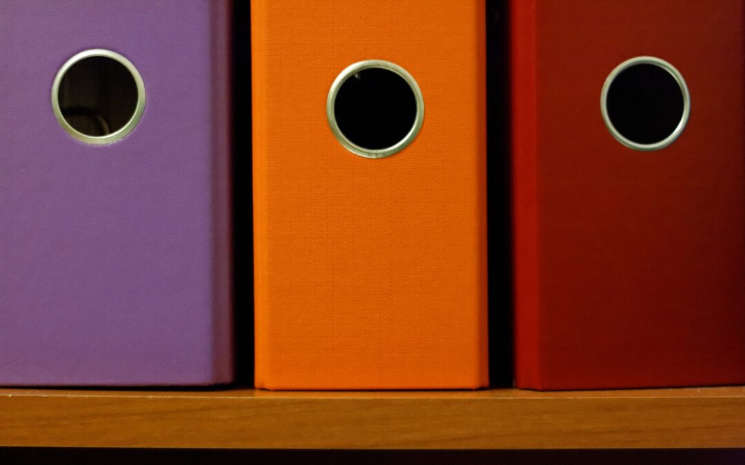 colorful binders